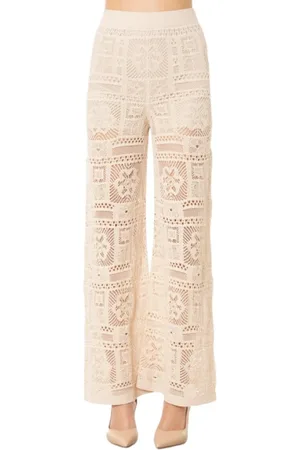 D.EXTERIOR Bukser, Dame, , M, Bomuld, Blonde Culotte Bukser i Marmor