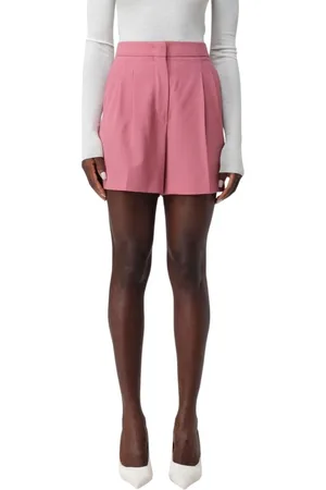 Max Mara Shorts, Dame, Lyserød, XS, Uld, Lyserød Plisseret Nederdel