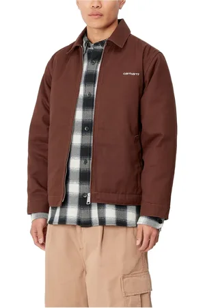 Carhartt Jakke, Herre, Brun, S, Bomuld, Offroad White Module Script Jacket