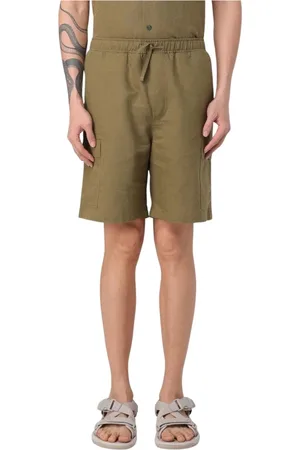 Colmar Shorts, Herre, Grøn, S, Linned, Hvide Linned Cargo Shorts med Snøre