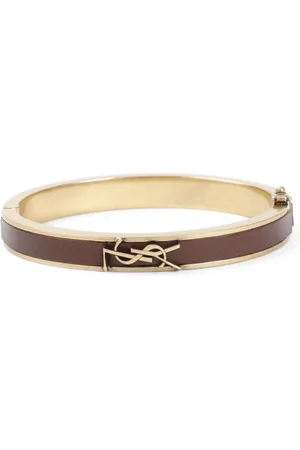Saint Laurent Tilbehør, Dame, Brun, M, Brun Messing Armbånd
