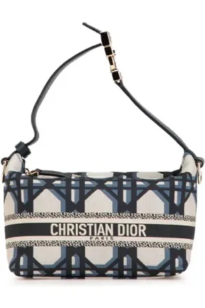 Dior Pre-owned, Dame, Blå, ONE SIZE, Tyl, Pre-owned Laeder dior-tasker