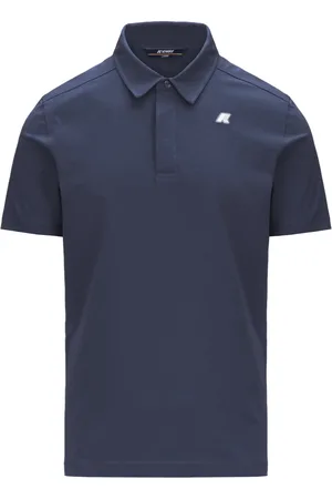 K-Way Top, Herre, Blå, XL, Bomuld, Let Stretch Jersey Polo Skjorte