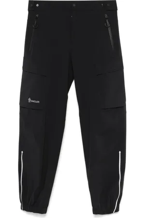 Moncler Bukser, Herre, Sort, S, Sorte Bukser med Justerbar Talje