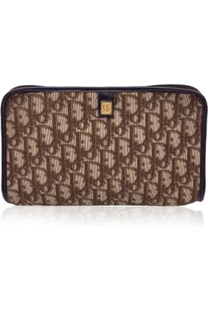 Dior Pre-owned, Dame, Brun, ONE SIZE, Tyl, Pre-owned Laeder dior-tasker