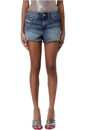 Diesel Shorts, Dame, Blå, W27, Denim, Vintage Distressed Denim Shorts