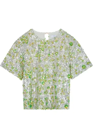 ROSEANNA Bluser & Skjorter, Dame, Flerfarvet, L, Uld, Pailletbroderet T-shirt Top
