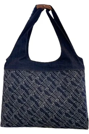 ALVIERO MARTINI 1A CLASSE Taske, Dame, Blå, ONE SIZE, Uld, Blå Geografisk Print Skuldertaske