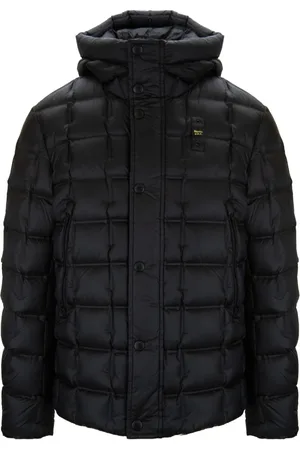 Blauer Jakke, Herre, Sort, 2XL, Uld, Herre kort dunjakke med lynlås