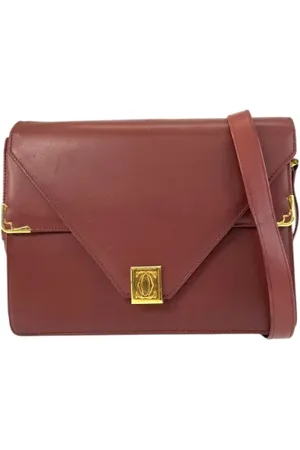Cartier Pre-owned, Dame, Brun, ONE SIZE, Uld, Pre-owned Laeder crossbody-tasker