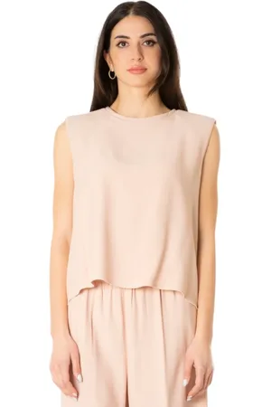 LIVIANA CONTI Top, Dame, Lyserød, M, Uld, Phard Viskose Stropløs Bluse