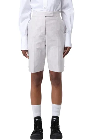 Thom Browne Shorts, Dame, Hvid, XS, Rød Stribet Shorts