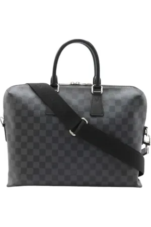 LOUIS VUITTON Pre-owned, Herre, Sort, ONE SIZE, Uld, Pre-owned Canvas dokumentmapper