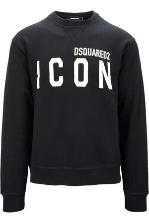 Dsquared2 Sweathshirts & Hoodies, Herre, Sort, S, Bomuld, Herre Pullover Sweatshirt med 