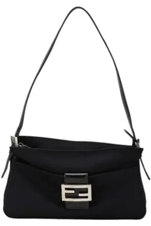 Fendi Pre-owned, Dame, Sort, ONE SIZE, Nylon, Pre-owned Laeder fendi-tasker