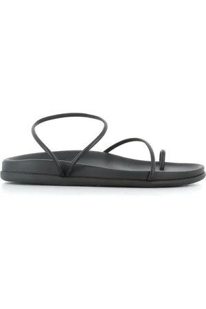 Ancient Greek Sandals Sko, Dame, Sort, 39 EU, Læder, Sorte lædersandaler med remme