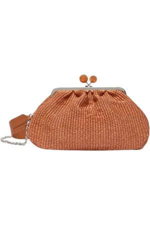 Max Mara Taske, Dame, Brun, ONE SIZE, Bomuld, Rafia Pasticcino Taske Medium i Coccio