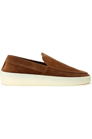 FEAR OF GOD Sko, Herre, Brun, 43 EU, Læder, Brun læderloafer med oversized ydersål