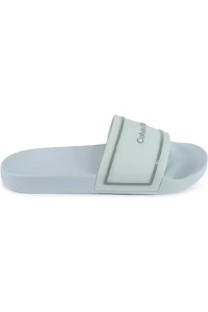 Calvin Klein Sko, Dame, Grøn, 36 EU, Grøn Slide Sandal Komfort Stil