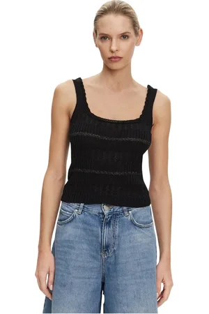 Pinko Top, Dame, Sort, XS, Bomuld, Langærmet Ribbet Polo Skjorte