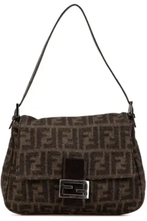 Fendi Pre-owned, Dame, Brun, ONE SIZE, Uld, Pre-owned Uld fendi-tasker