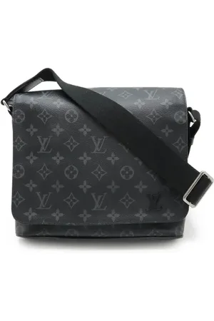LOUIS VUITTON Pre-owned, Herre, Sort, ONE SIZE, Uld, Pre-owned Canvas crossbody-tasker