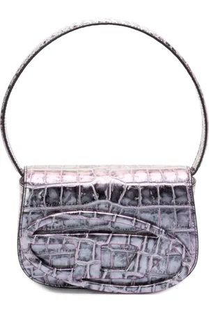 Diesel Taske, Dame, Lilla, ONE SIZE, Uld, Lilla Croco Print Foldbar Taske