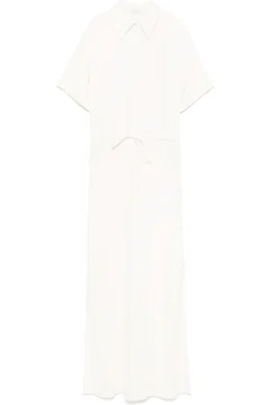Brunello Cucinelli Kjole, Dame, , M, Maxi Kjole med Polo Krave