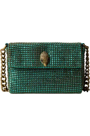 Kurt Geiger Taske, Dame, Grøn, ONE SIZE, Uld, Fest Skuldertaske i Petroleum