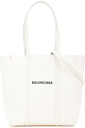 Balenciaga Pre-owned, Dame, Hvid, ONE SIZE, Uld, Pre-owned Canvas skuldertasker