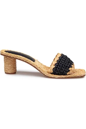 Paloma Barceló Sko, Dame, Sort, 38 EU, Raffia Sandal Sort Farve Hæl