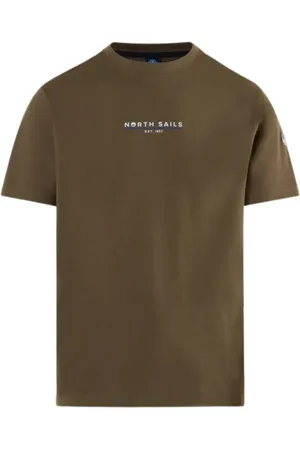 North Sails Top, Herre, Grøn, 3XL, Bomuld, Essentiel Bomuld Logo T-shirt