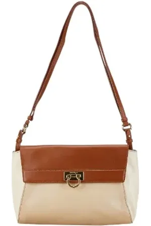 Salvatore Ferragamo Pre-owned, Dame, Brun, ONE SIZE, Uld, Pre-owned Laeder skuldertasker