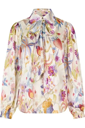 Dea Kudibal Bluser & Skjorter, Dame, Flerfarvet, M, Blomstret Bluse - Flowertree