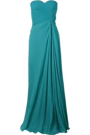 Alberta Ferretti Kjole, Dame, Grøn, XS, Chiffon, Silkekjole med chiffon og sød halsudskæring Ss23