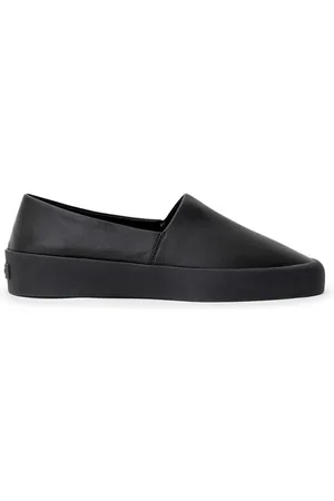 FEAR OF GOD Sko, Herre, Sort, 43 EU, Læder, Sort læder slip-on loafer