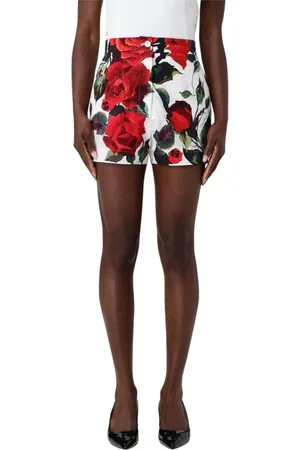 Dolce & Gabbana Shorts, Dame, Flerfarvet, 2XS, Uld, Hvide skræddersyede shorts, elegant og stilfuld