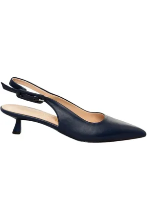 BIANCA DI Sko, Dame, Blå, 38 EU, Læder, Blå læder slingback sandaler