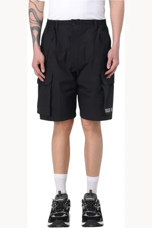 Dsquared2 Shorts, Herre, Sort, M, Uld, Sorte Cargo Shorts med Flere Lommer