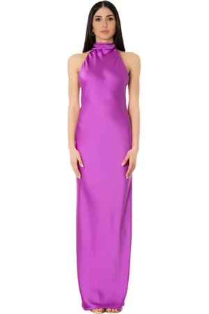 ACTUALEE Kjole, Dame, Lilla, L, Polyester, Lamineret Kjole - Violet