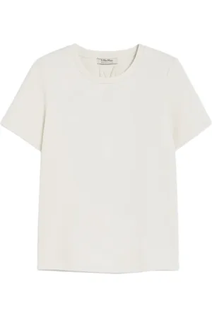 Max Mara Top, Dame, Hvid, S, Bomuld, Hvide Crew-neck T-shirts og Polos