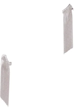 Fabiana Filippi Tilbehør, Dame, Grå, ONE SIZE, Kæde Tassel Øreringe