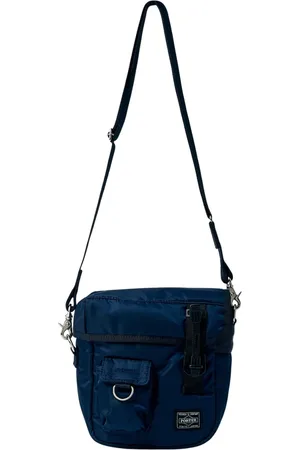 Comme des Garçons Taske, Herre, Blå, ONE SIZE, Nylon, Logo Print Crossbody Taske