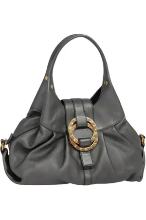 Bvlgari Pre-owned, Dame, Grå, ONE SIZE, Tyl, Pre-owned Laeder hndtasker