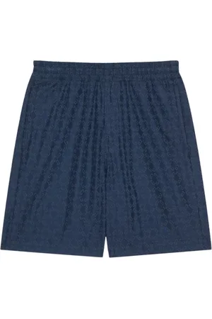 Givenchy Badetøj, Herre, Blå, W32, Uld, Logo Print Swim Trunks