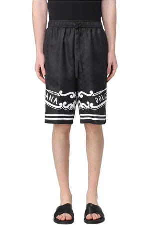 Dolce & Gabbana Shorts, Herre, Sort, XL, Uld, Stilfulde sorte silke shorts