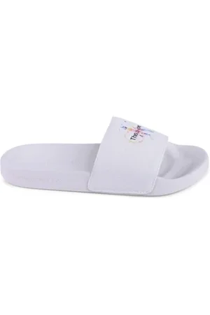 Calvin Klein Sko, Dame, Hvid, 39 EU, Bomuld, Hvide Love Slides Casual Wear