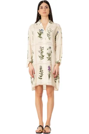 Max Mara Kjole, Dame, , S, Silkekjole - Blomsterprint
