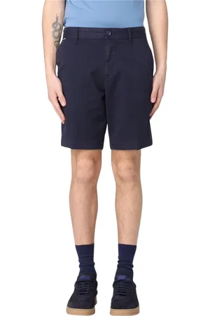 HUGO BOSS Shorts, Herre, Blå, M, Bomuld, Gul Klassisk Pasform Shorts