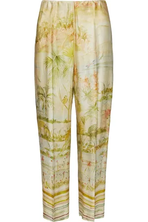 Elena Miro Bukser, Dame, Flerfarvet, 4XL, Uld, Afslappede Bukser